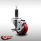 Service Caster 3'' SS Red Poly Swivel 1'' Expanding Stem Caster with Brake SCC-SSEX20S314-PPUB-RED-TLB-1 - alternate 2